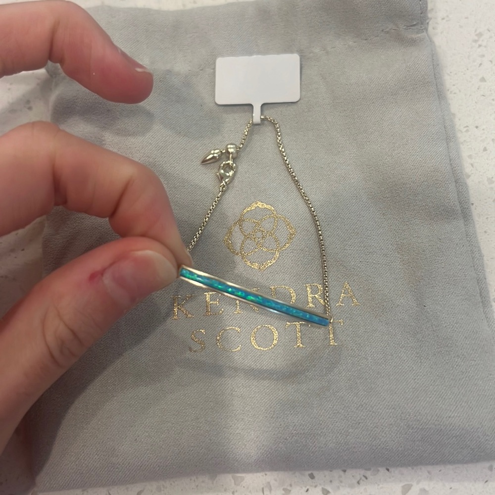 Kendra Scott Eloise - gold Tiffany blue adjustable clasp bracelet